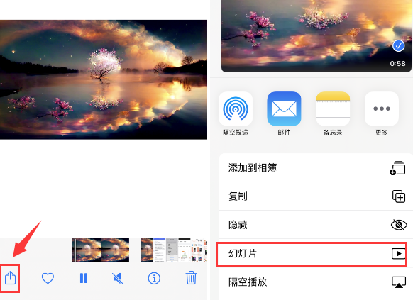 曲水苹果14维修店分享iPhone14相册视频如何循环播放 